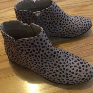 Leopard print short boots/shoes, worn once